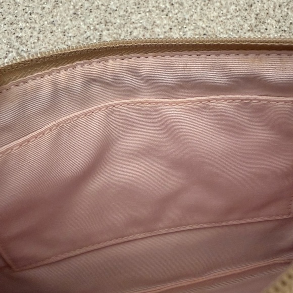 Coach Legacy Stripe Tan Clutch with Signature Monogram - Picture 6 of 8